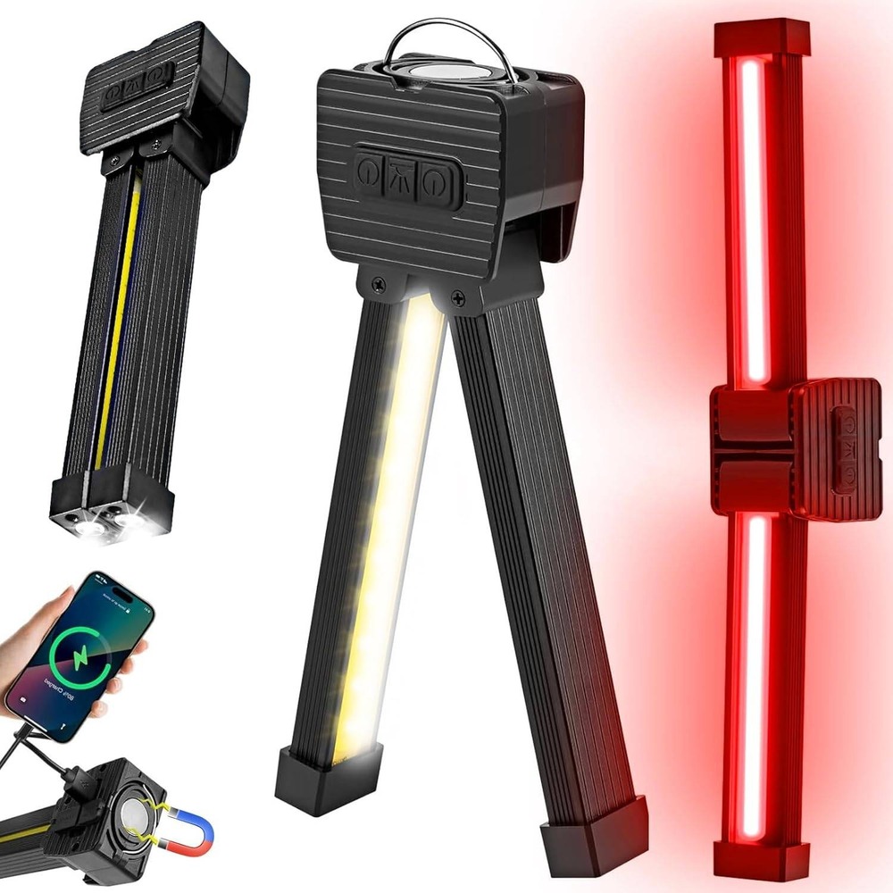 YETHKE A55 LED Multifunctional Work Light Flashlight Red‎ Light USB Charging